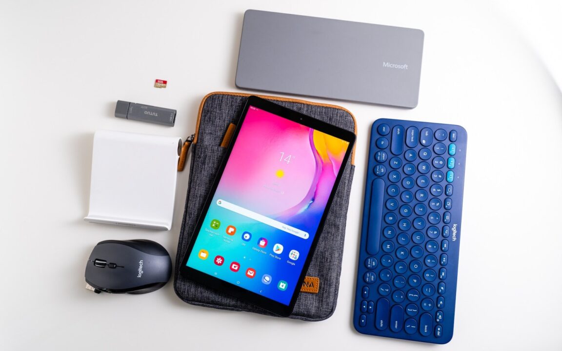 vertical libro de bolsillo Cincuenta Accesorios para Samsung Galaxy Tab A 10.1 2019 - Tecno Simple