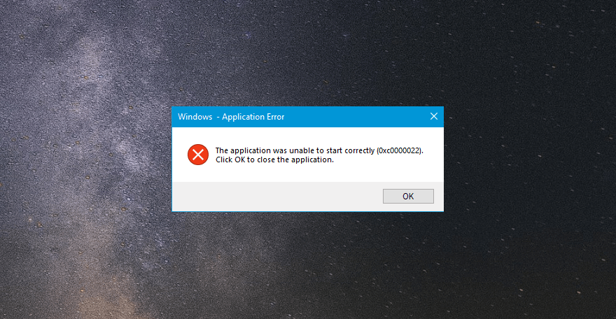 Una guía para el código de error 0xc0000022